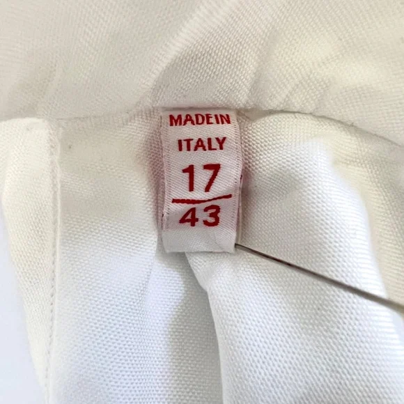 ISAIA Classic 100% Cotton White Dress Shirt - 17/43 - Picture 5 of 9